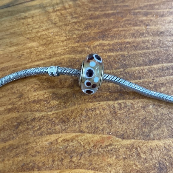 Pandora Murano glass leopard polka dots charm 925 silver - Picture 5 of 6